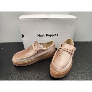 Hush Puppies Bridget Coral Blush Velvet Rose Platform Sneakers Shoes Sz 7 Womens